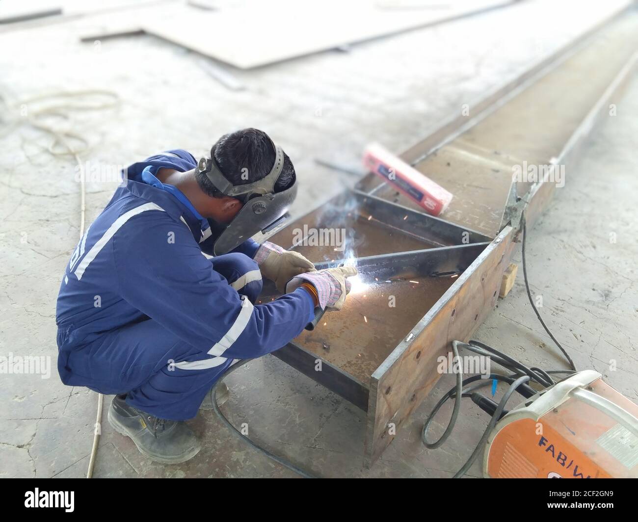Taller de fabricación estructural de acero. Muscat, Omán Fotografía de