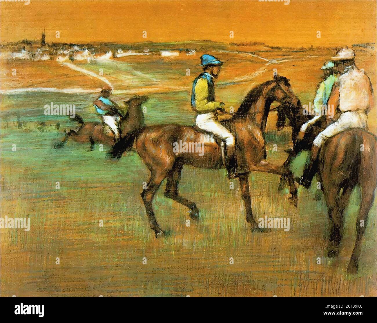 Degas Edgar - Carrera de caballos 1885-8 - Escuela de Francés - Siglo XIX  Fotografía de stock - Alamy