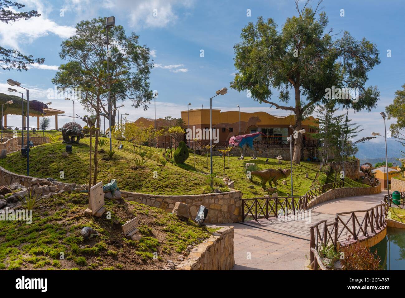 Parque Cretácico cerca de Sucre, Sucre, capital constitucional de Bolivia, capital del departamento de Chuquisaca, Bolivia, América Latina Foto de stock