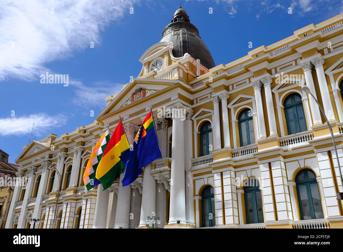 Bolivia la Paz - Palacio Legislativo de Bolivia - Palacio Fachada de Legislativo de Bolivia Foto de stock