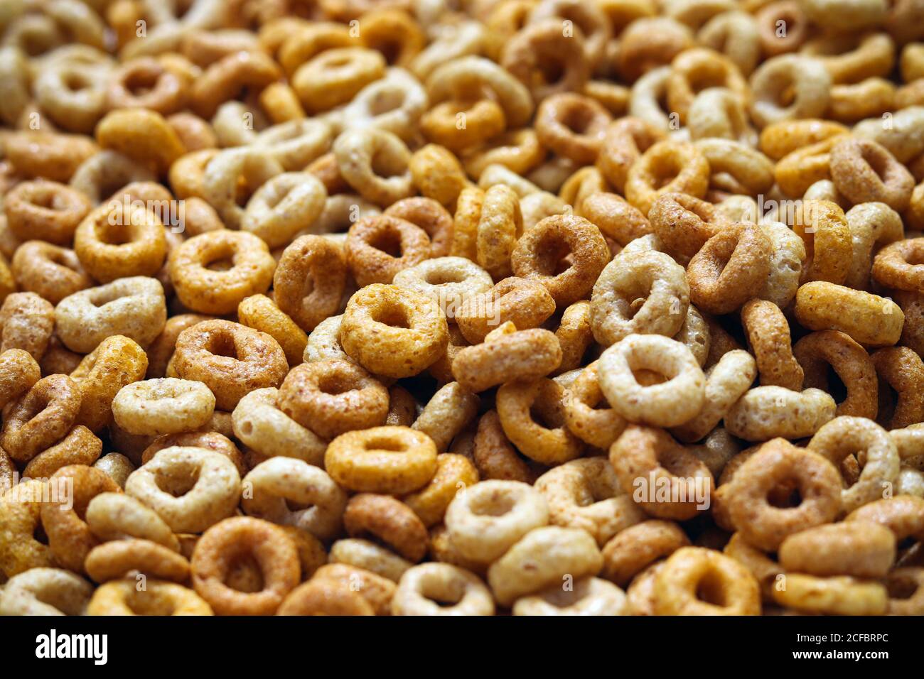Desayuno multigrain aros de cereales Foto de stock