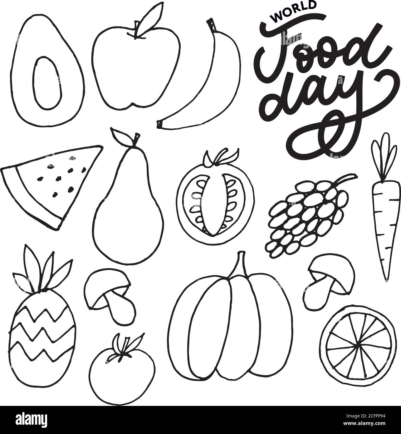 Día Mundial de la Alimentación Ilustración vectorial. Adecuado para  tarjetas de felicitación, pósteres y pancartas Imagen Vector de stock -  Alamy