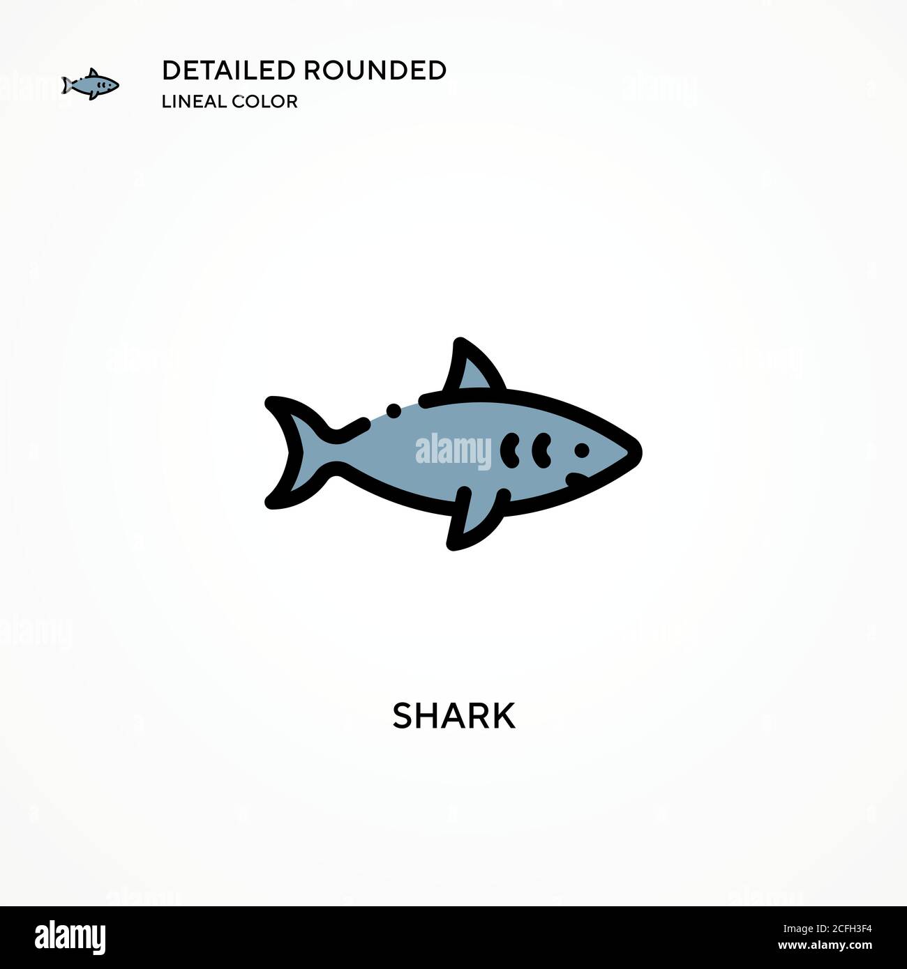 Icono de vector de tiburón. Conceptos modernos de ilustración vectorial.  Fácil de editar y personalizar Imagen Vector de stock - Alamy