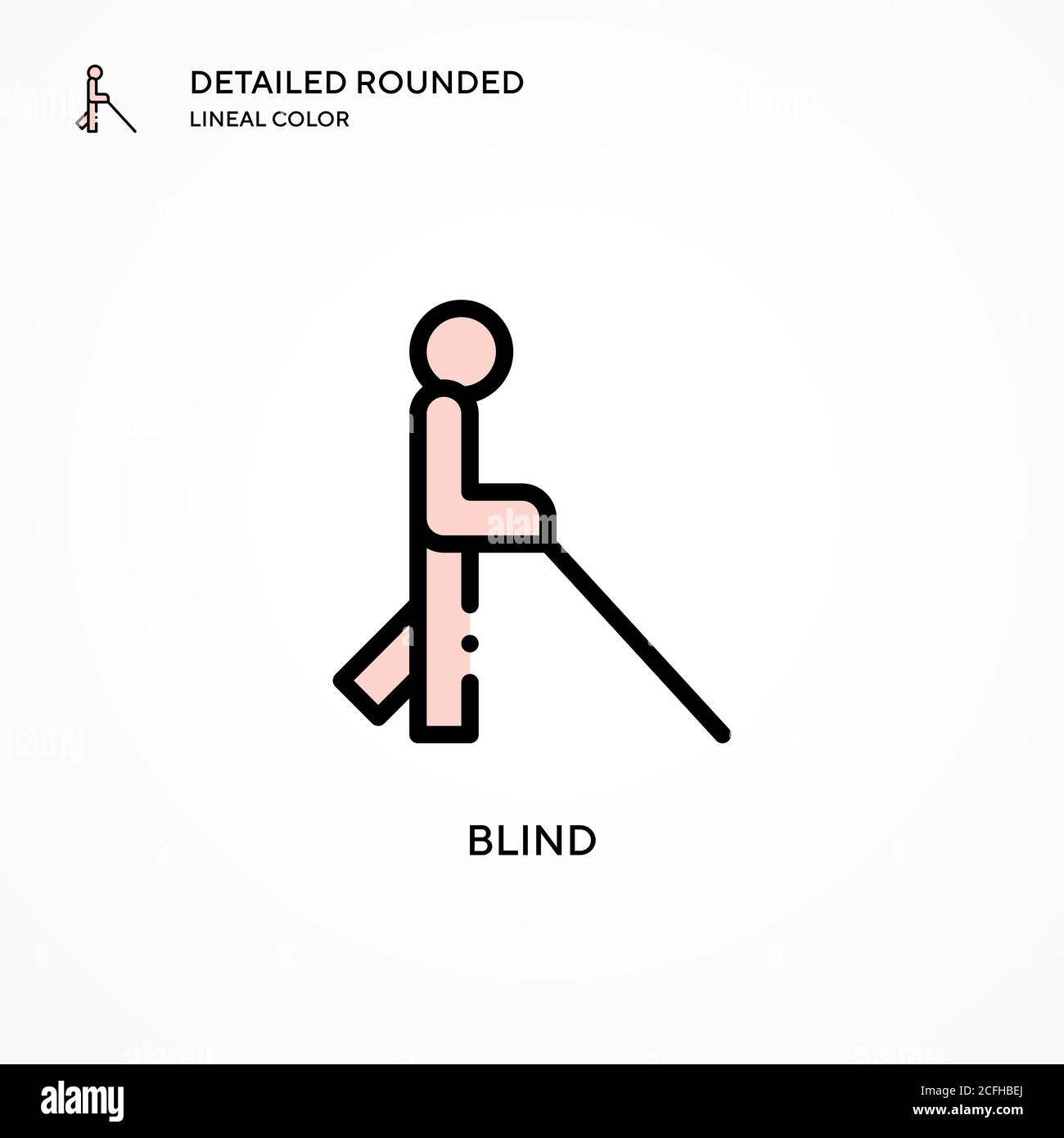 Icono de vector ciego. Conceptos modernos de ilustración vectorial