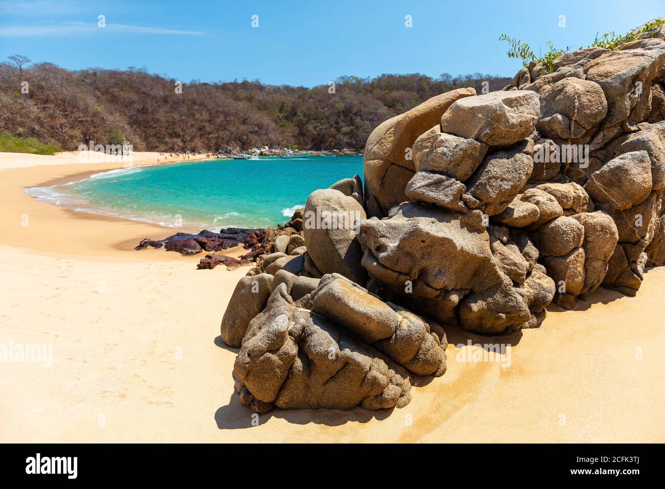 Playa del Organo en Huatulco, estado de Oaxaca, México. Foto de stock