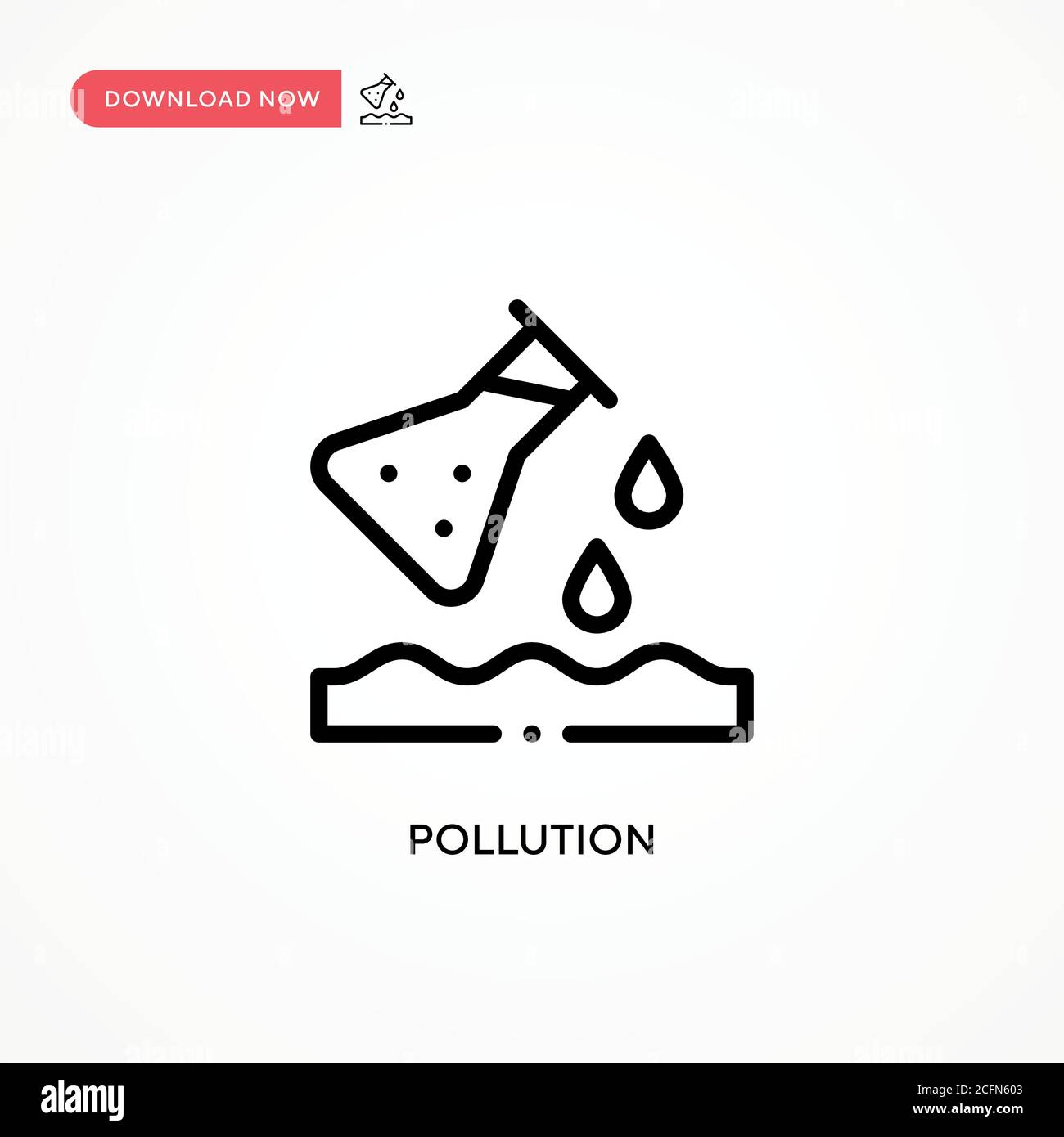 Icono de vector de contaminación. Ilustración moderna y sencilla de vector plano para sitio web o aplicación móvil Ilustración del Vector