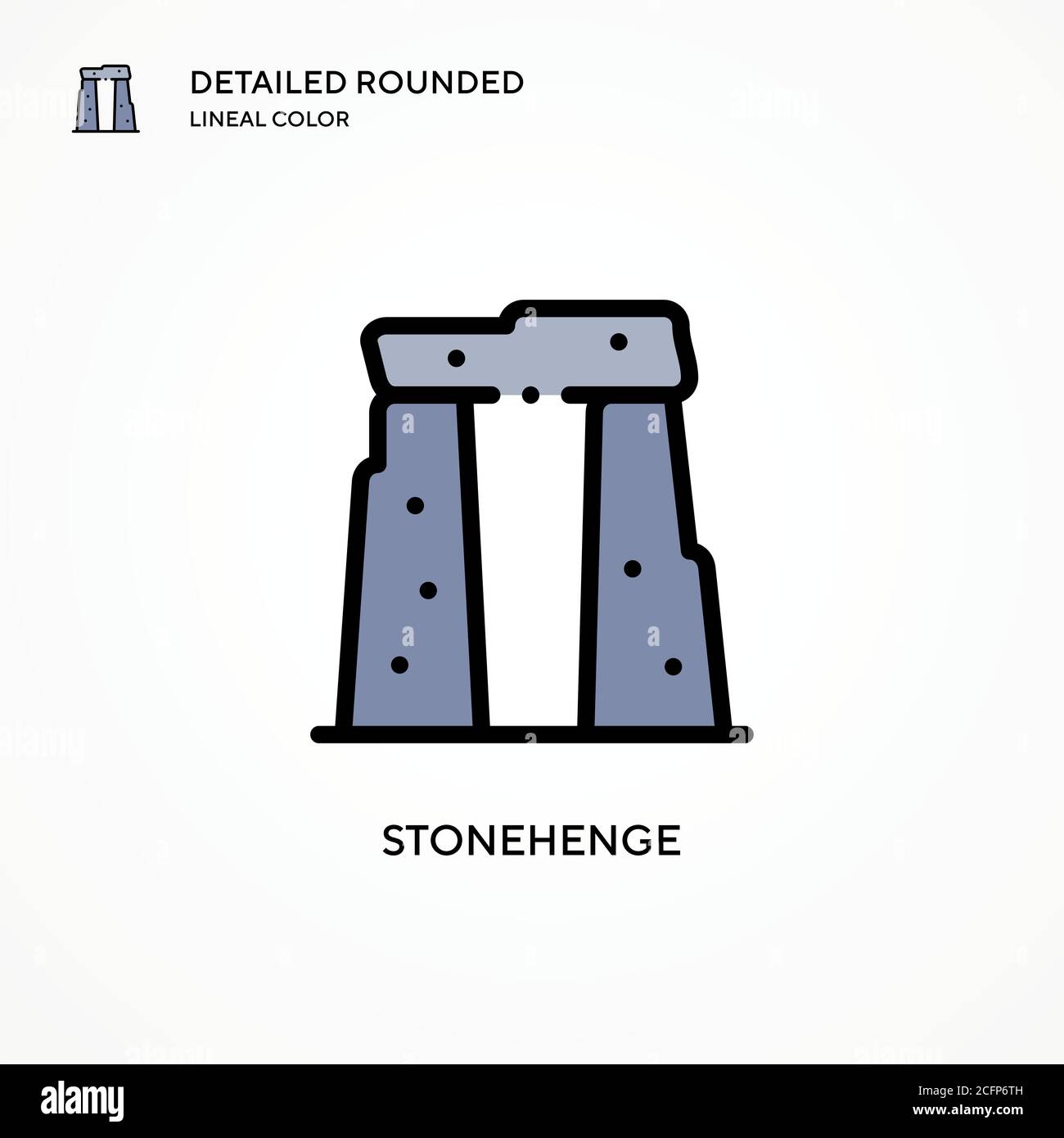 Icono de vector Stonehenge. Conceptos modernos de ilustración vectorial. Fácil de editar y personalizar. Ilustración del Vector