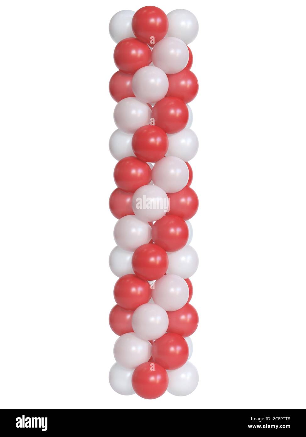 Grupo vertical de globos lienares, columna de globos, elemento de diseño de  celebración, renderizado en 3d Fotografía de stock - Alamy