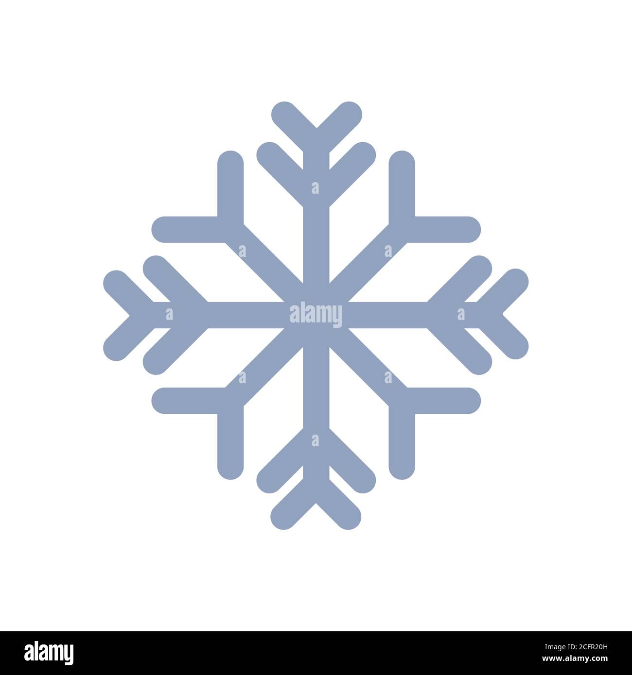 Icono Copo Nieve Simple Diseño Estilo Línea Sobre Fondo Blanco