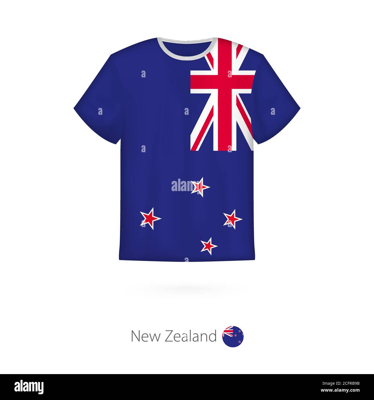Diseño de camiseta con bandera de Nueva Zelanda. Plantilla vectorial de  camiseta Imagen Vector de stock - Alamy