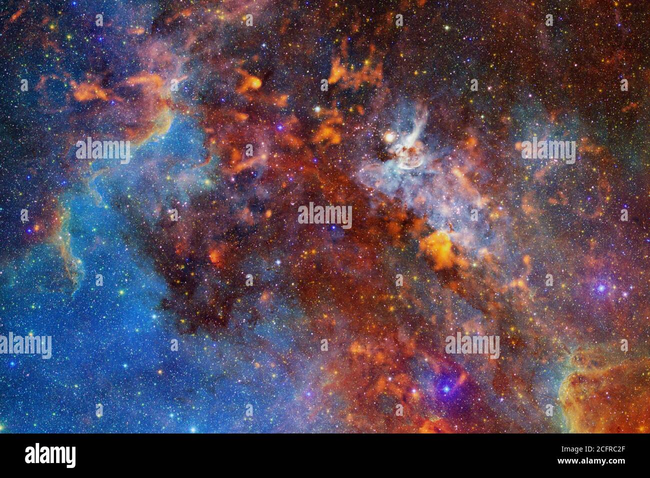 Nebulosa, cúmulo de estrellas en el espacio profundo. Elementos de esta ...