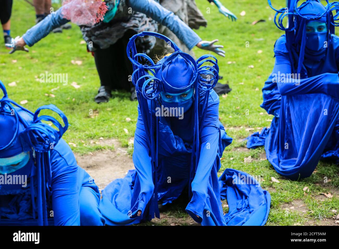 Londres, Reino Unido. 06 de septiembre de 2020. Rebelión de extinción, Brigada de Rebelión Roja, marcha de extinción Marina - protesta. Crédito: Waldemar Sikora Foto de stock