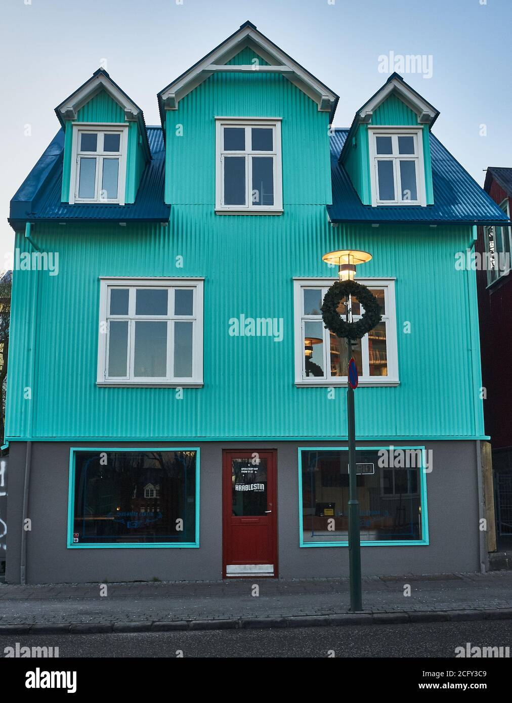 Casas T picas En El Centro De Reykjavik Islandia Fotograf a De Stock