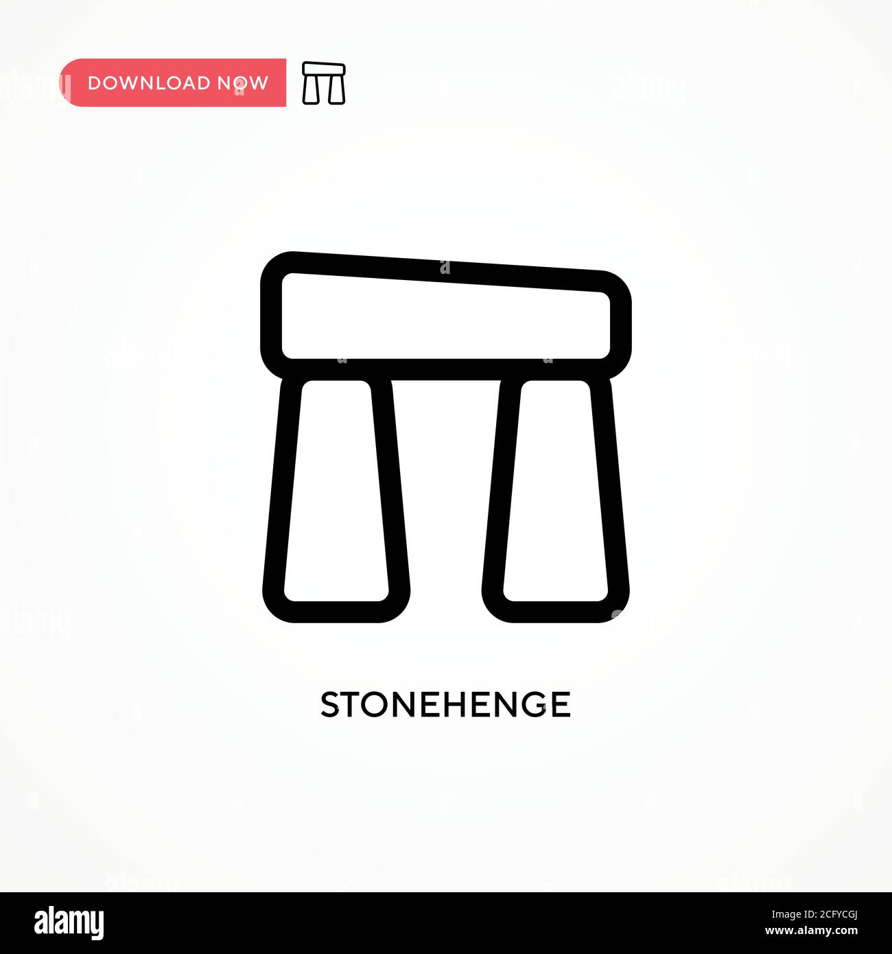 Stonehenge simple vector icono. Ilustración moderna y sencilla de vector plano para sitio web o aplicación móvil Ilustración del Vector