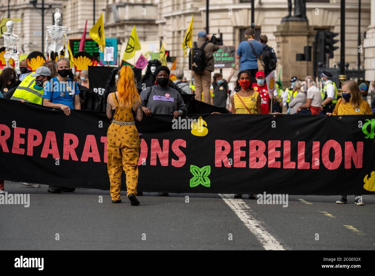 Londres, Reino Unido. 8 de septiembre de 2020. XR Rebellion protest, Whitehall London UK Credit: Ian Davidson/Alamy Live News Foto de stock