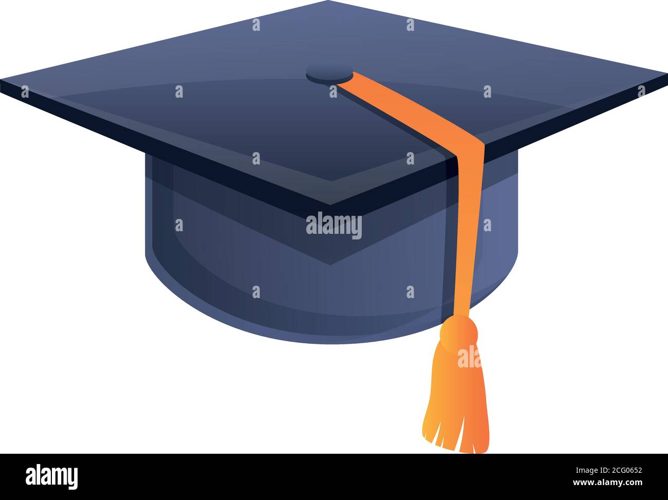 Ceremonia graduación sombrero icono. Dibujo animado de la ceremonia de graduación sombrero vector icono para diseño web aislado fondo blanco Imagen Vector de stock - Alamy
