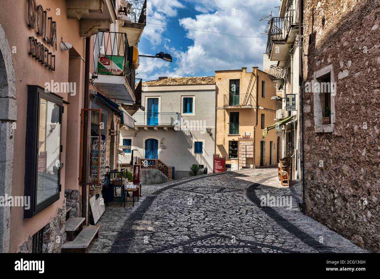 Castelmola borg medieval Sicilia Foto de stock