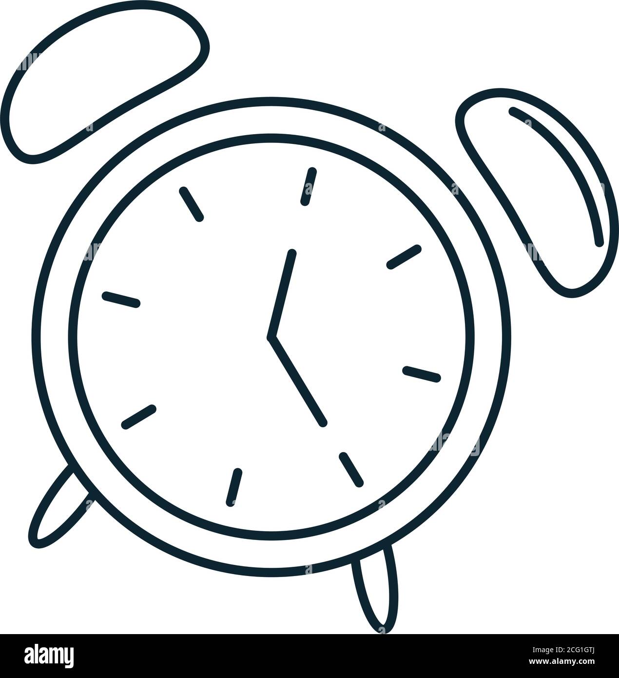 alarma reloj línea de tiempo icono estilo vector ilustración Imagen Vector  de stock - Alamy