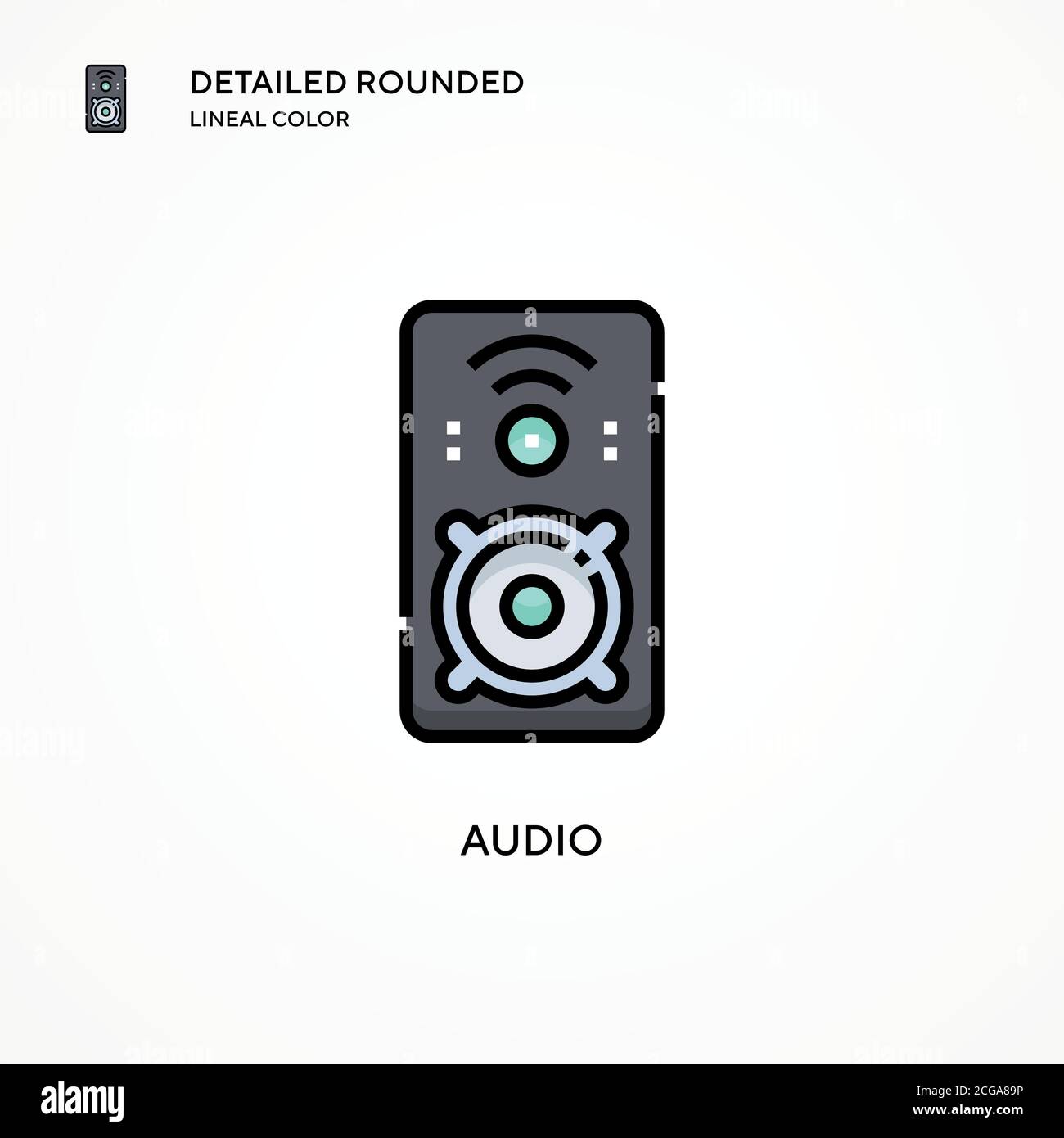 Icono de vector de audio. Conceptos modernos de ilustración vectorial