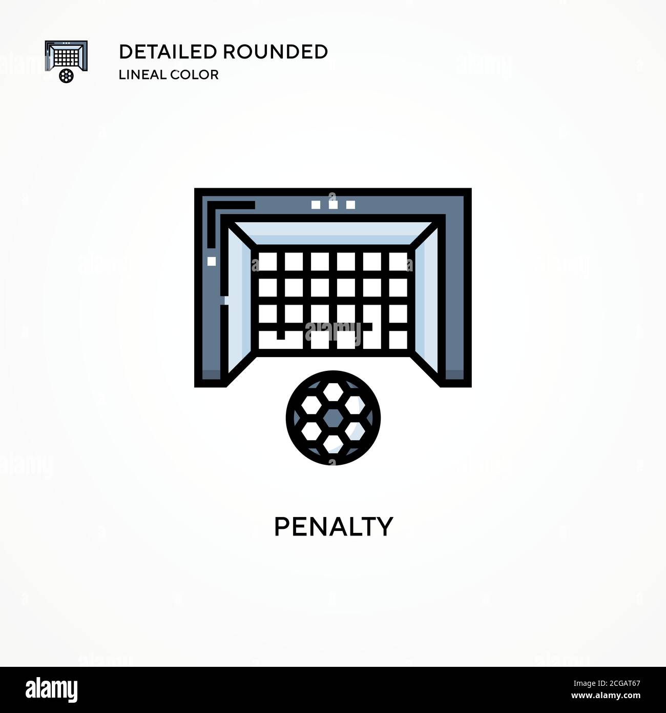 Icono de vector de penalización. Conceptos modernos de ilustración