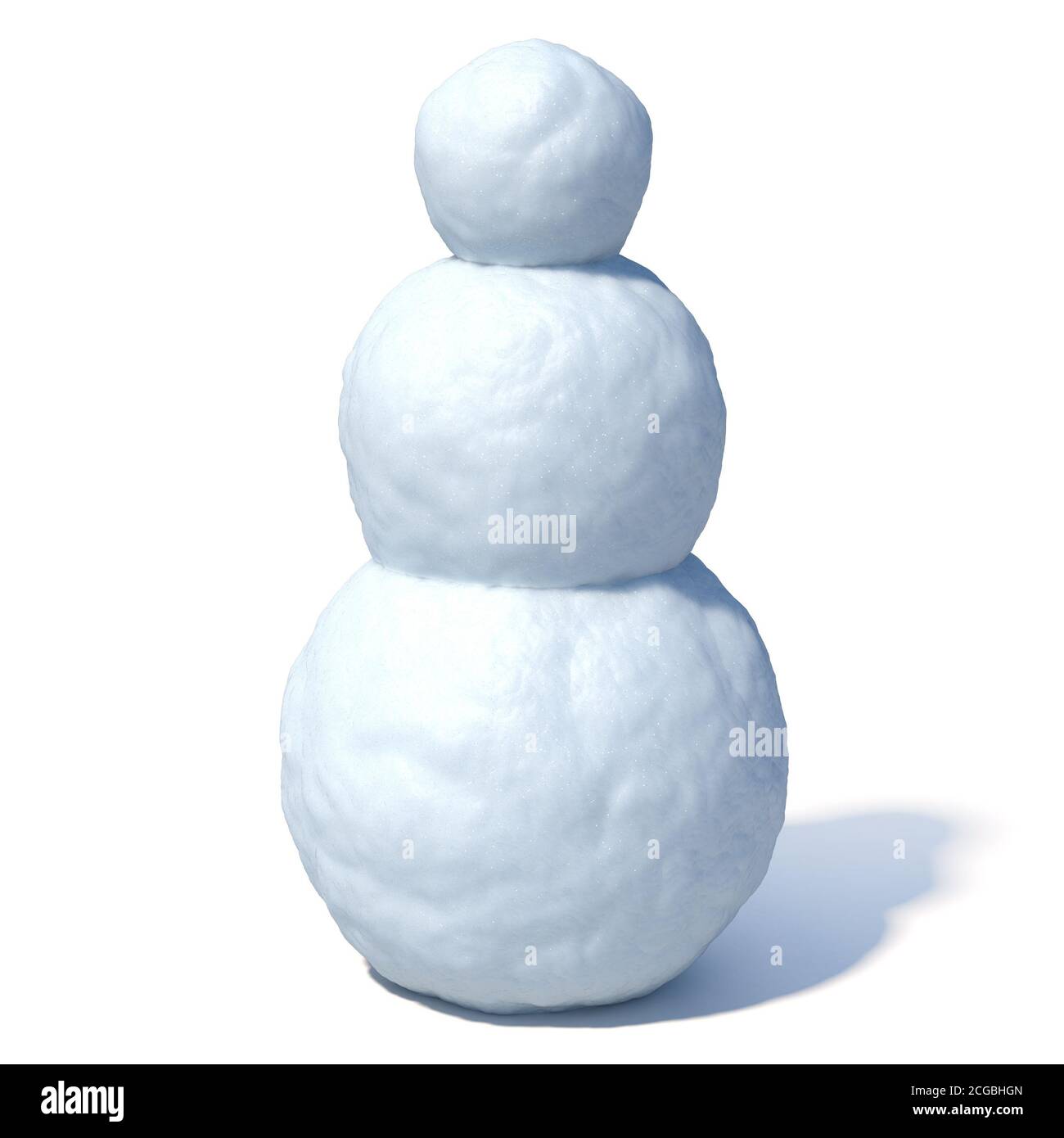 Plantilla de muñeco de nieve en blanco, tres bolas de nieve encima de la  otra representación en 3d Fotografía de stock - Alamy