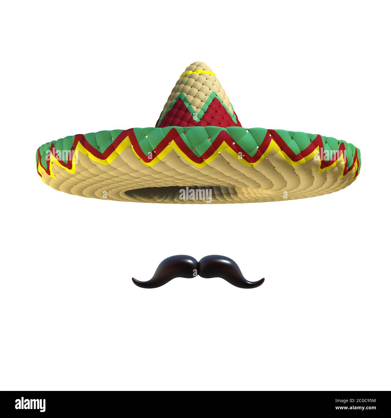 Sombrero mexicano con bigote Fotografía de stock - Alamy