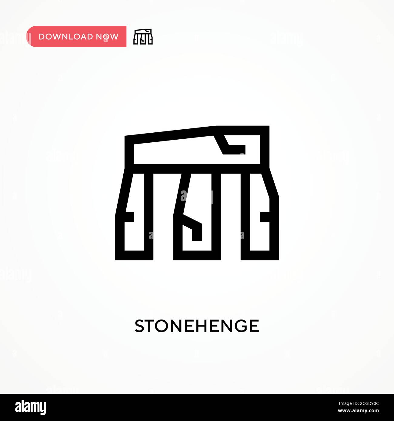 Stonehenge simple vector icono. Ilustración moderna y sencilla de vector plano para sitio web o aplicación móvil Ilustración del Vector