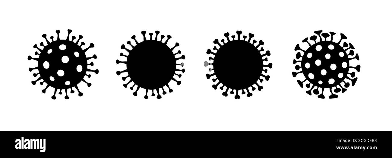 Brote los iconos de Coronavirus establecen COVID-2019. Pandemia, medicina, salud, Stop coronavirus concepto. Virus de la corona 2019-nCoV. Ilustración vectorial Ilustración del Vector