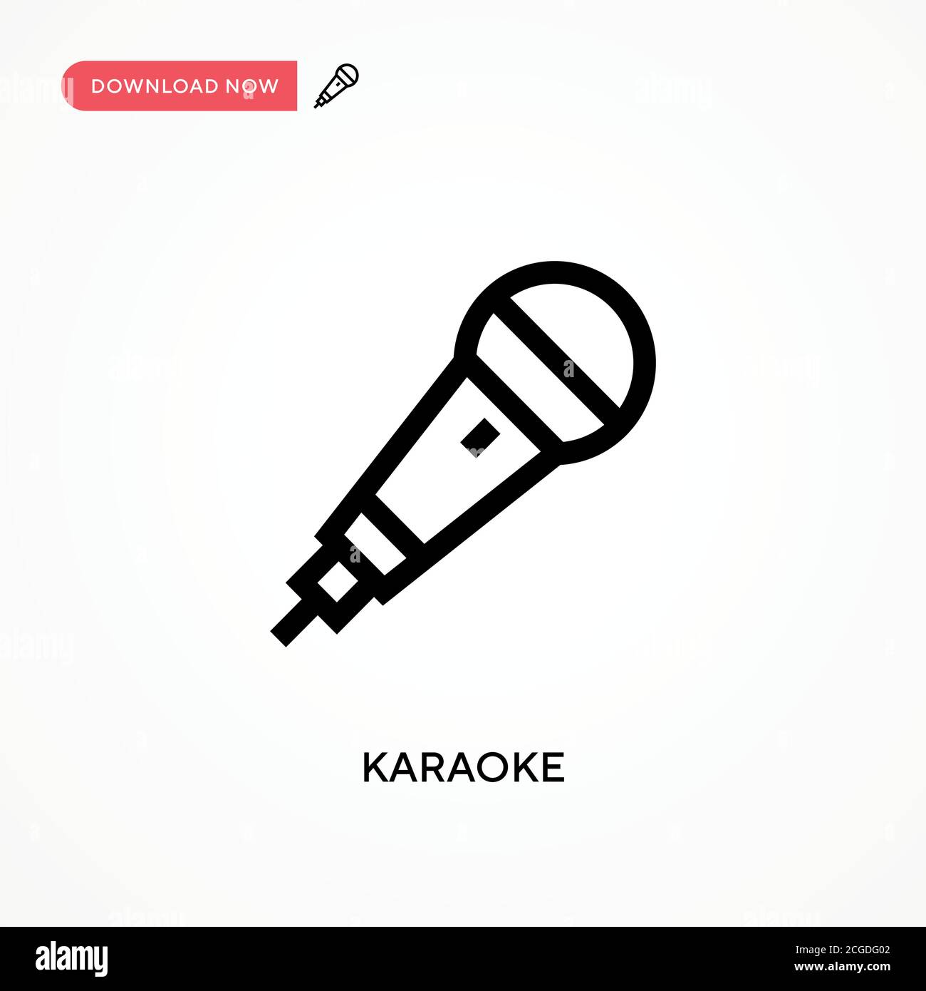 Karaoke simple vector icono. Ilustración moderna y sencilla de vector