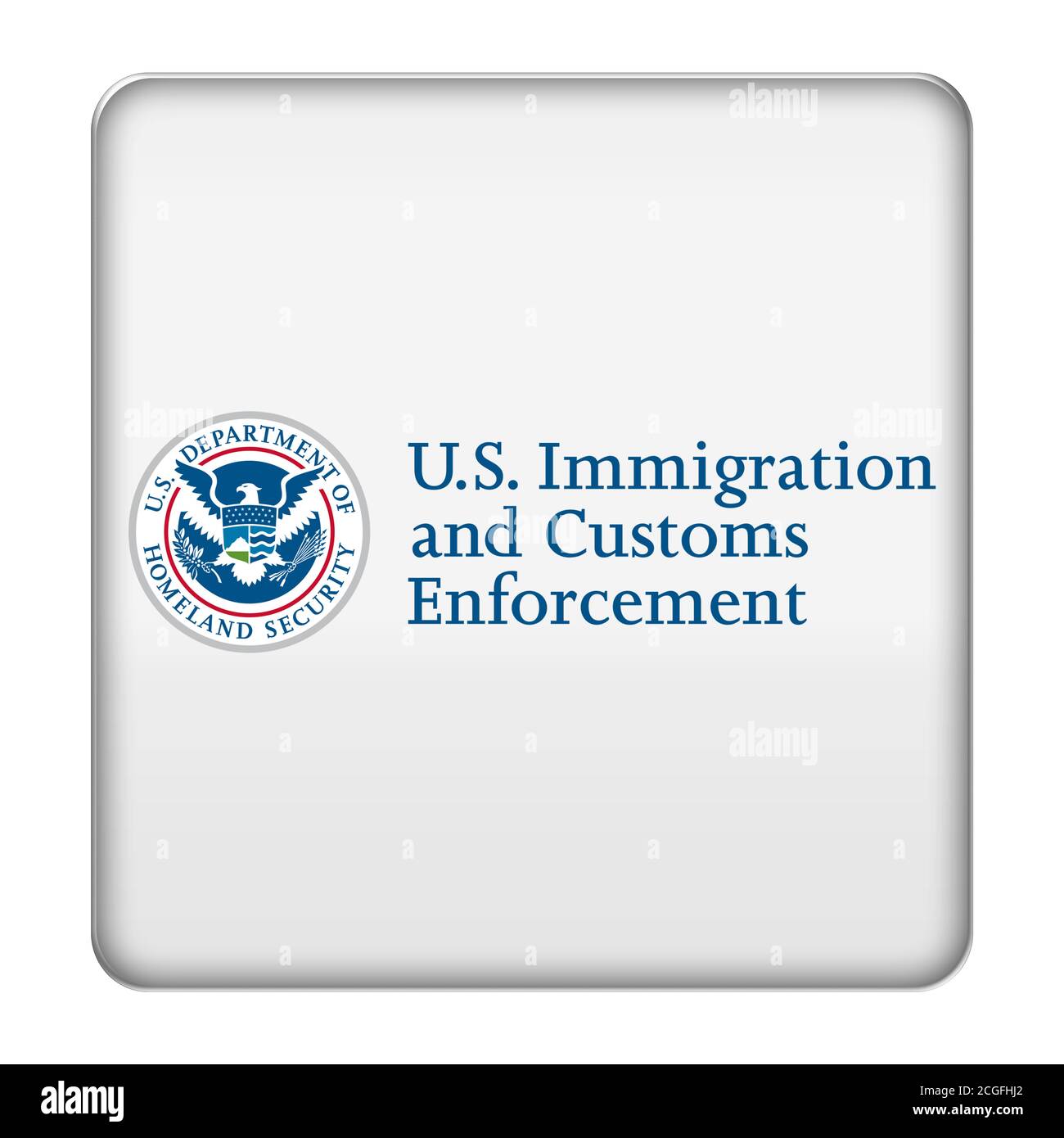 Inmigración y aplicación de la ley ICE Foto de stock