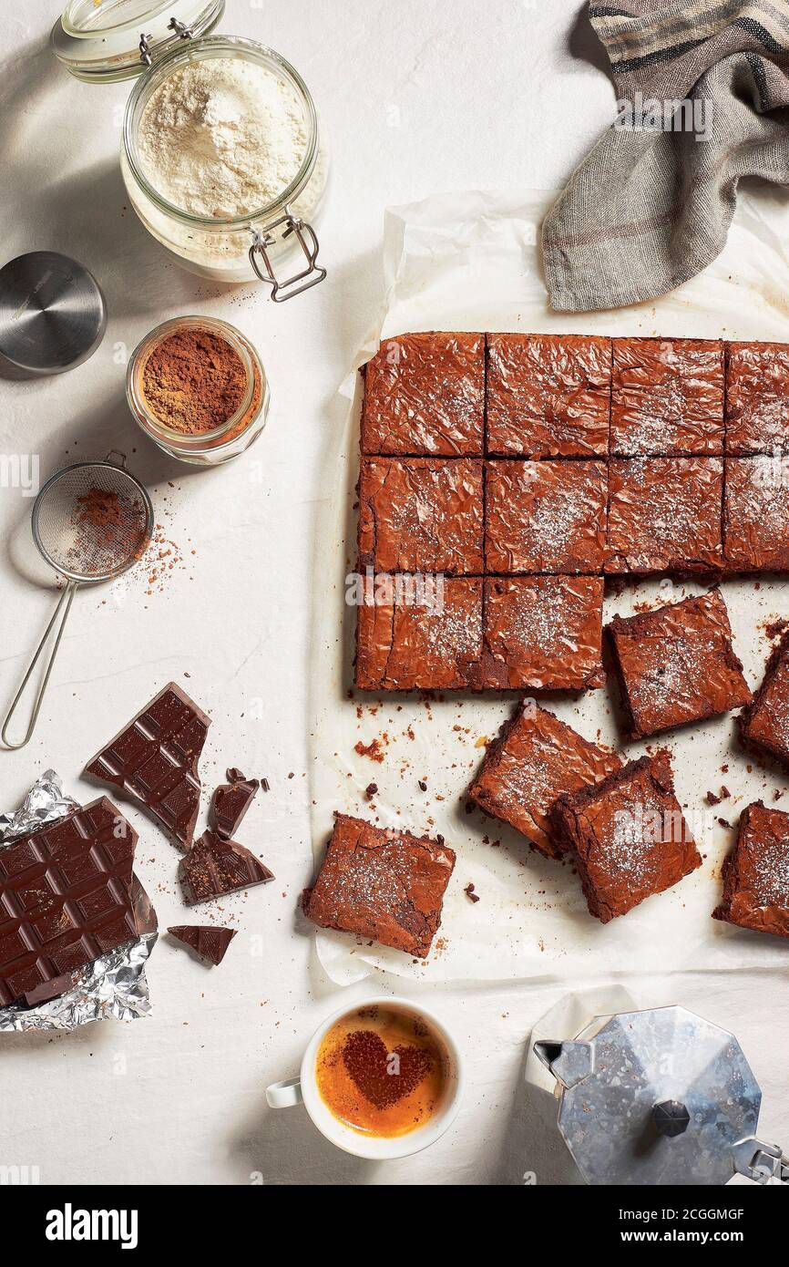 Brownie de Chocolate / Brownie de Chocolate Foto de stock