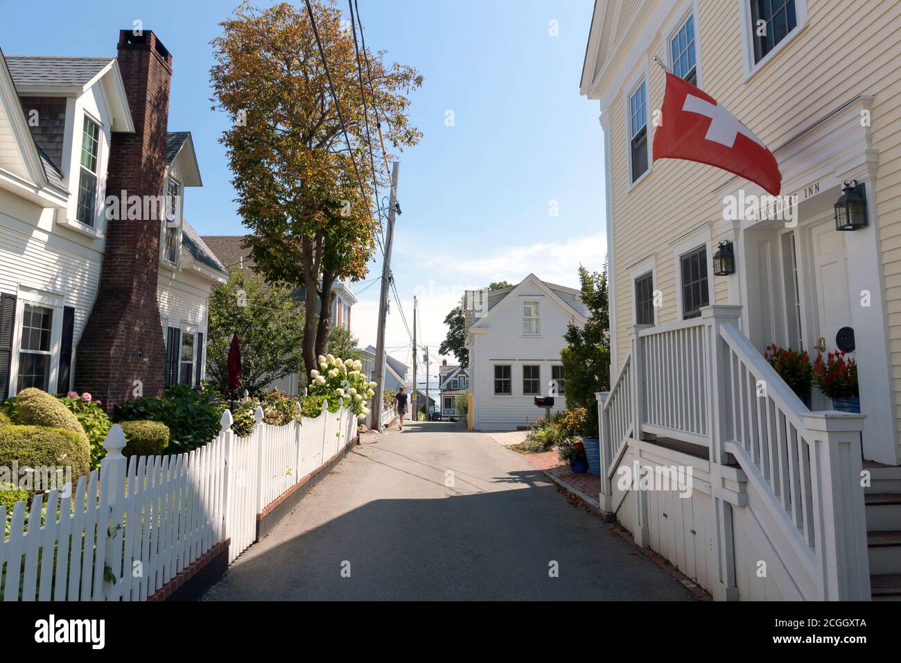 Dyer Street en Provincetown, Massachusetts. Foto de stock