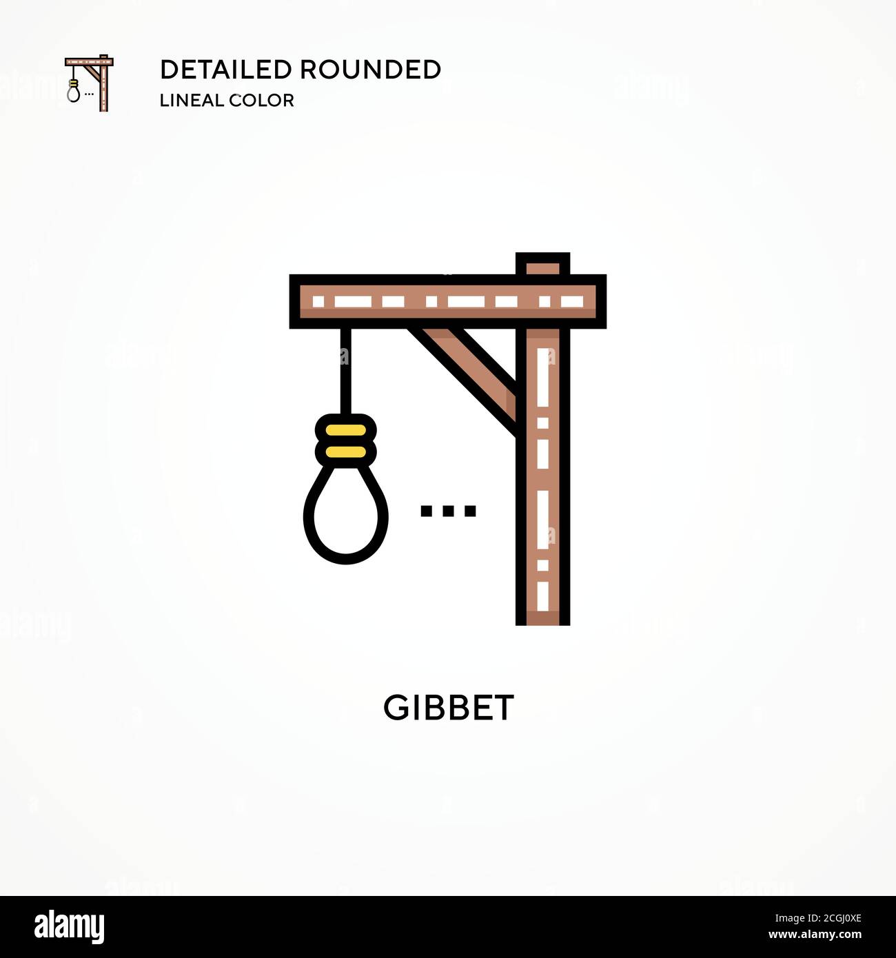 Icono de vector gibbet. Conceptos modernos de ilustración vectorial
