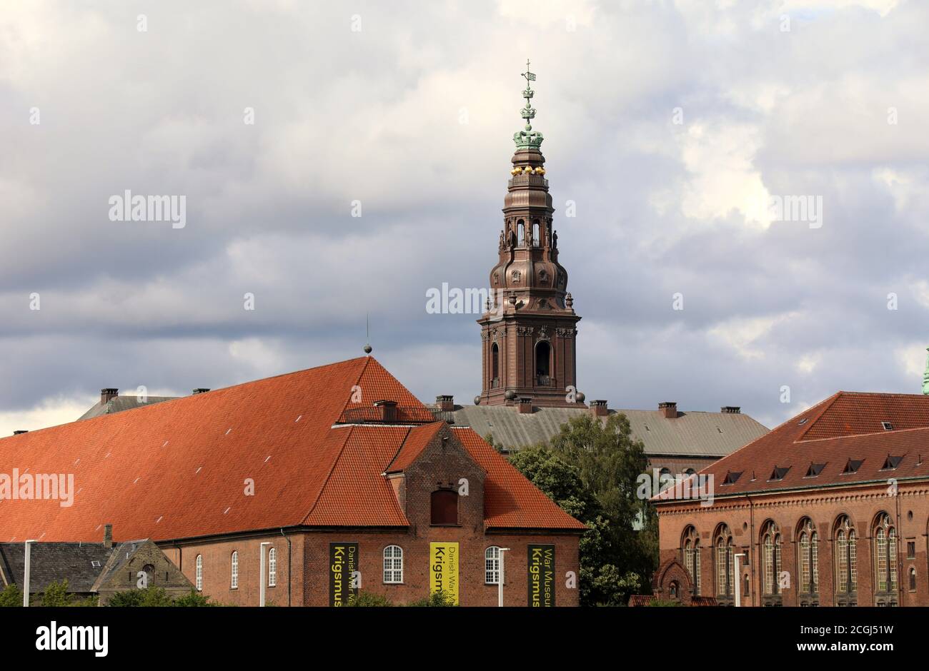 Palacio Christianborg en Copenhague Foto de stock