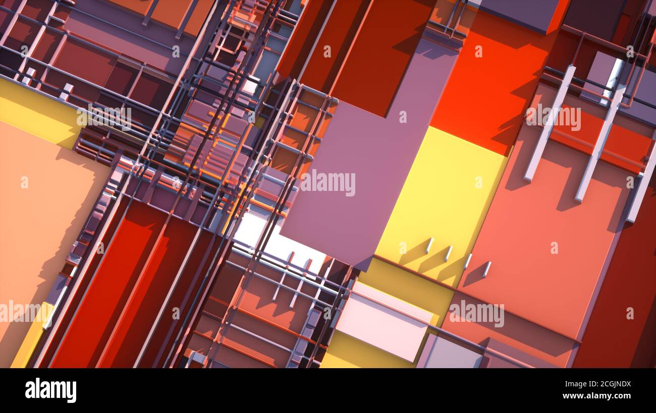 Fondo colorido abstracto con formas Foto de stock