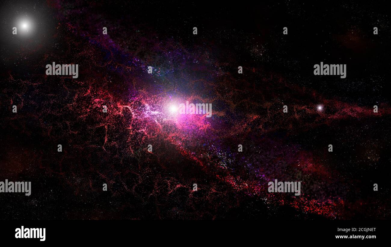 Fondo de galaxias e ilustración de nebulosa Foto de stock