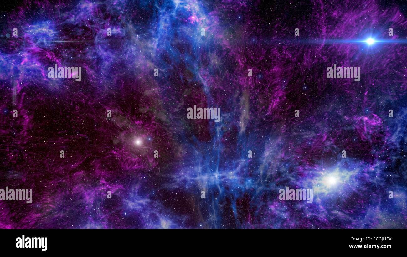 Fondo de galaxias e ilustración de nebulosa Foto de stock