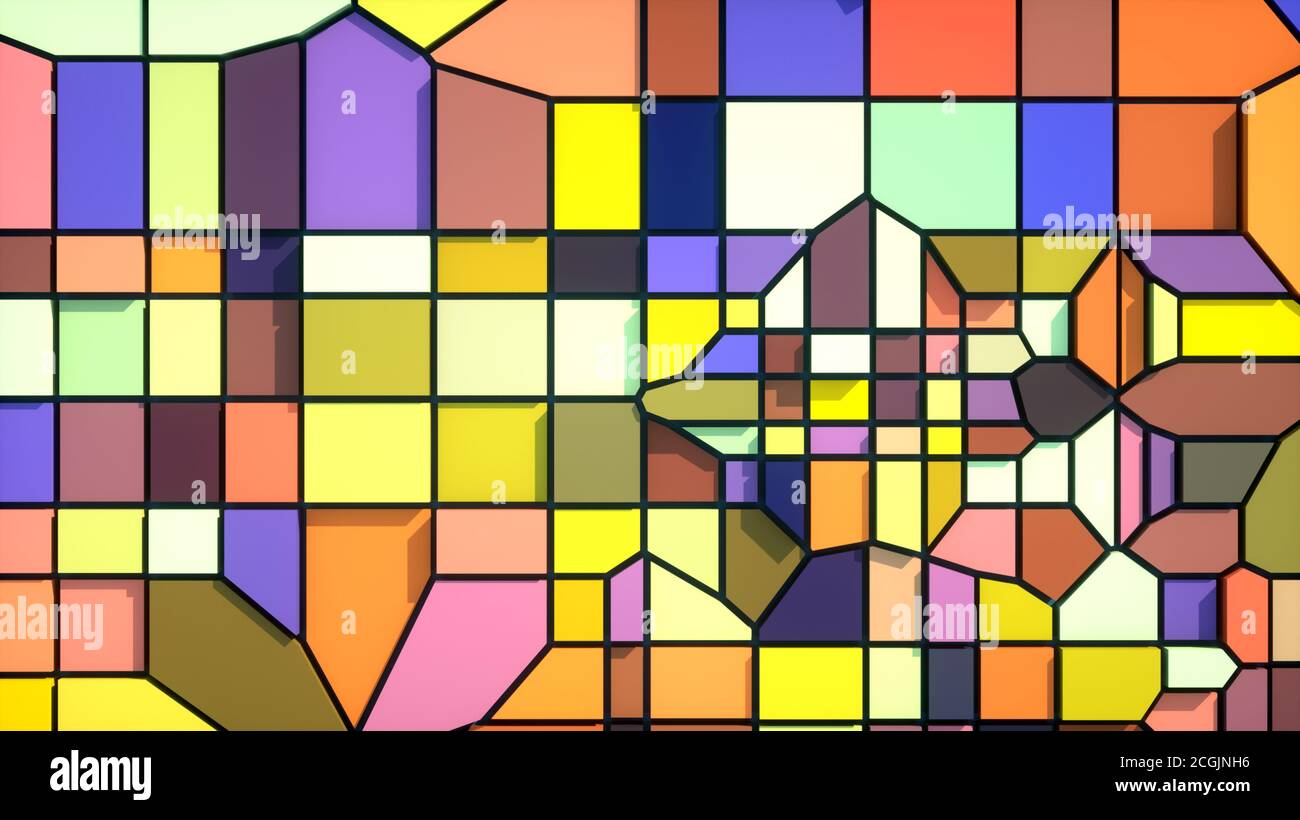 Fondo colorido abstracto con formas Foto de stock