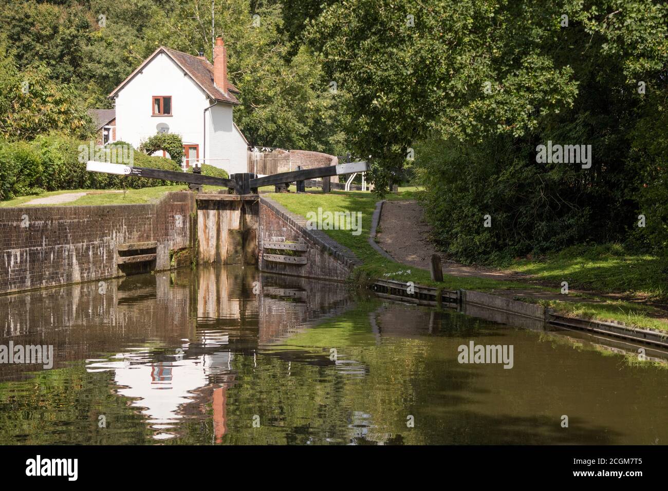 Stratford upon Avon Canal en Kingwood Junction, Lapworth, Warwickshire, Inglaterra, Reino Unido. Foto de stock