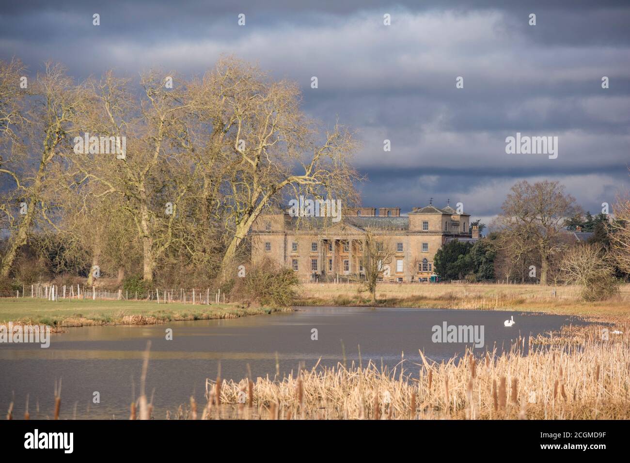 Invierno en Croome Park, Croome Court, Worcestershire, Inglaterra, Reino Unido Foto de stock