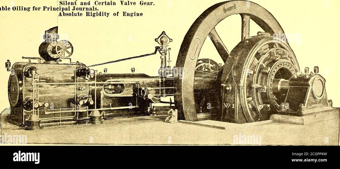 . El diario del ferrocarril de la calle . CARACTERÍSTICAS ÚNICAS encerradas mientras corres.frontal extraíble.carcasa y cajas. Apertura de la parte delantera pararajuste y reparaciones. RICE-SARCENT MOTORES $ A S*y.,°fPARTURE,N combinación de la válvula Gridiron y Corliss. Válvulas cilíndricas Gridiron espacio de separación reducido aberturas de Puerto de large sin placas de muñeca perfecta distribución de vapor Doble Eccentricsmás altas velocidades rotativas y de pistón Silent y ciertas válvulas GearAiling doble para asientos principales. Rigidez absoluta de LOS MOTORES de motor de vapor Dash potes para velocidades de 100 a 150 revoluciones INERCIA EJE AUTOMÁTICO GOVE Foto de stock