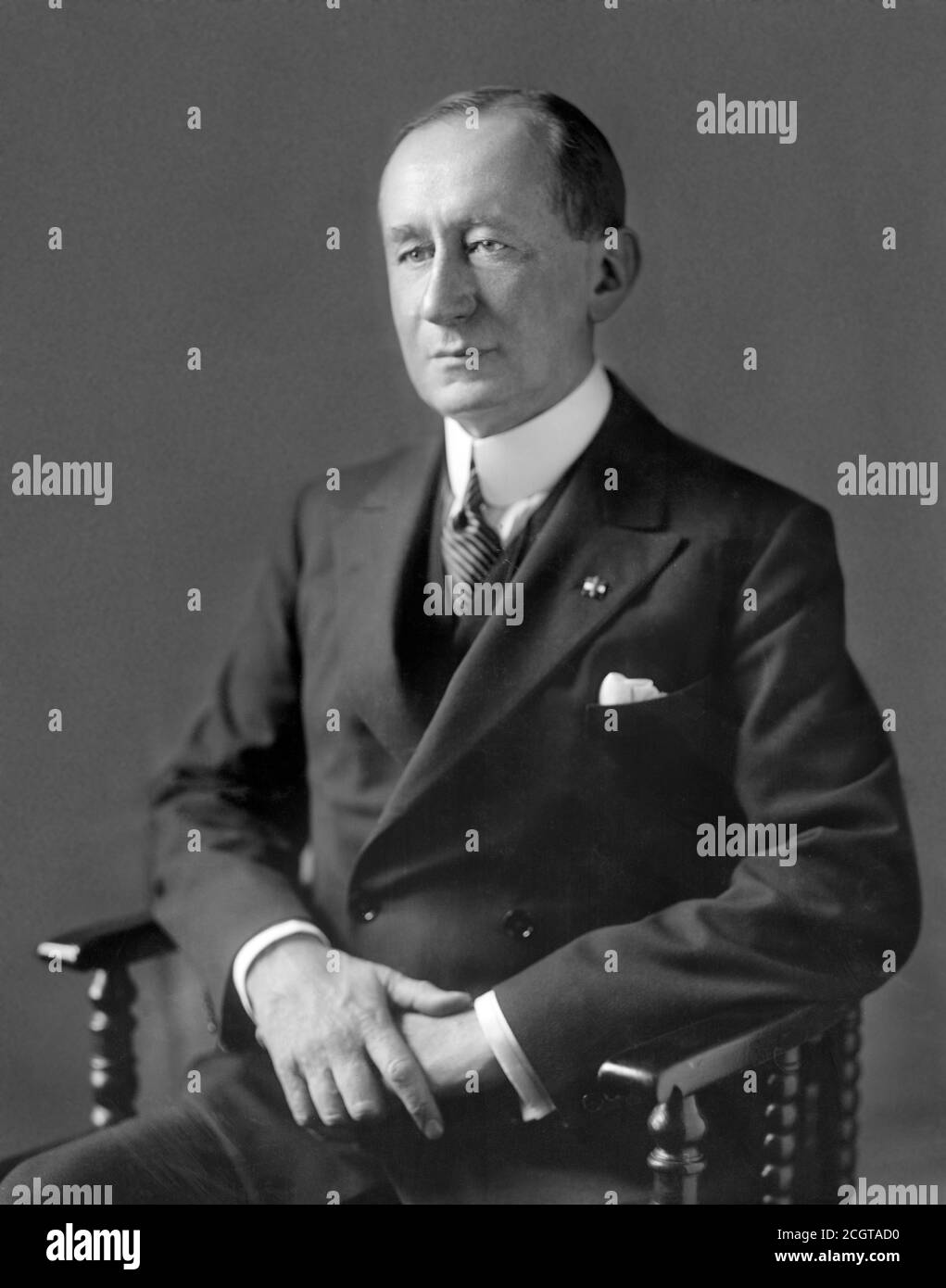 Guglielmo Marconi, retrato mientras que sirve como senador italiano. Foto de stock