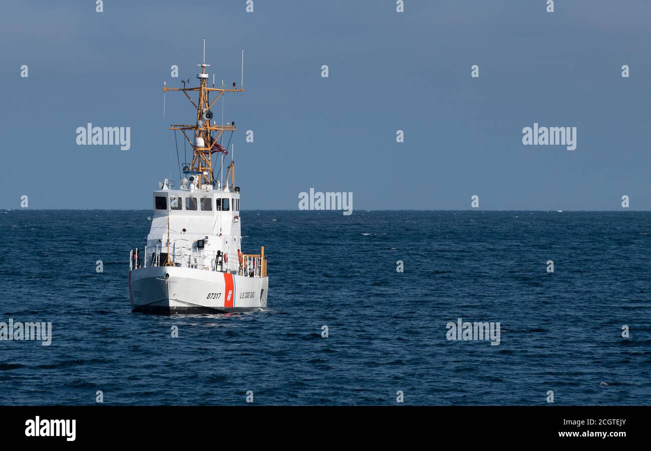 United States Coast Guard Cutters District 11 los Angeles Long Sector de Playa Foto de stock