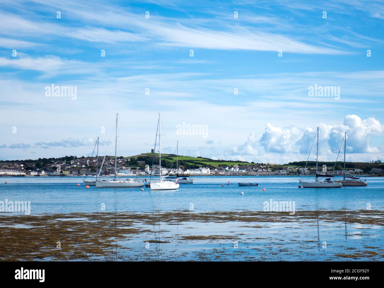 Navegación en Strangford Lough, Co. Down, Irlanda del Norte Foto de stock