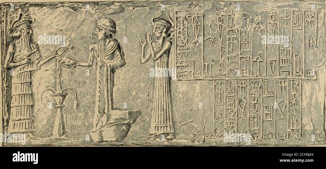 El amanecer de la civilización: Egipto y Caldaea. A, el dios de las  aguas—la segunda tríada: Sin la luna y Shamash el sol; la inmación de  Eamman para Ishtar en esta
