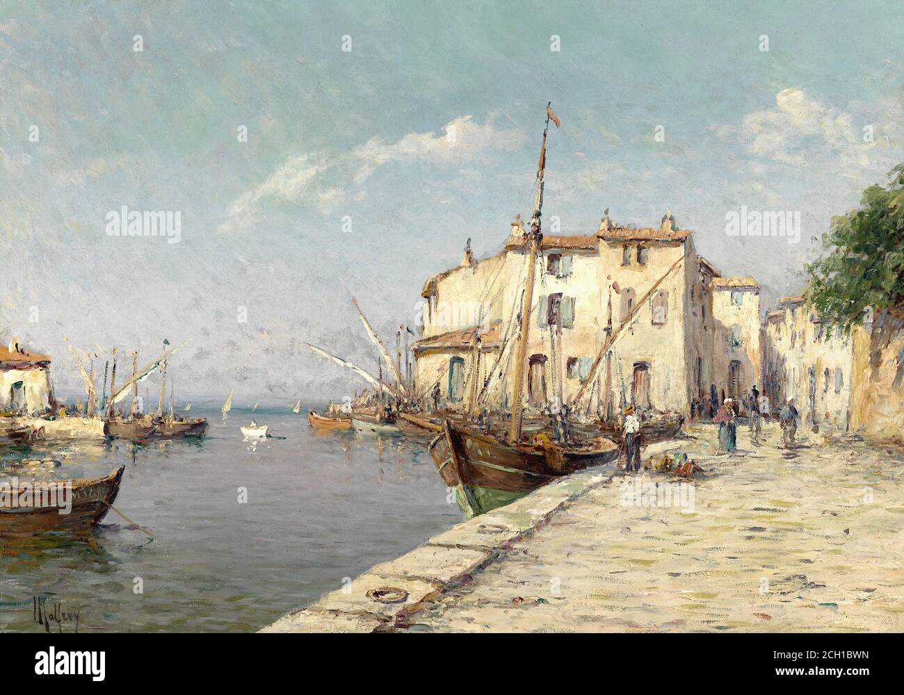 Malfroy Charles - Puerto de Venecia - Escuela Francesa - 19 Y principios del siglo XX Foto de stock
