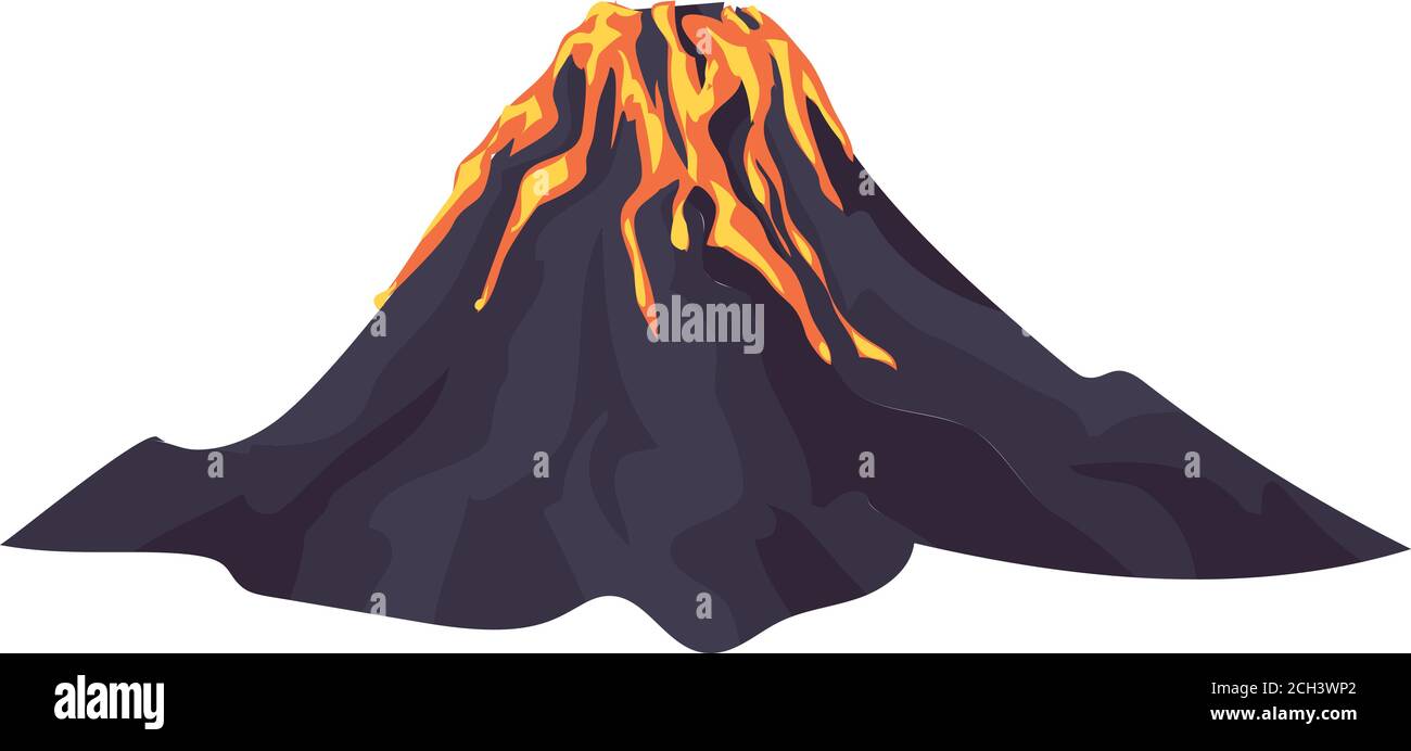 Icono del volcán Magma. Dibujo animado del icono del vector del volcán  magma para el diseño web aislado sobre fondo blanco Imagen Vector de stock  - Alamy
