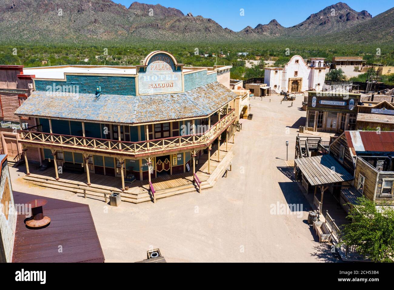 Old Tucson Studios, cine y parque temático, Tucson, AZ, Estados Unidos Foto de stock