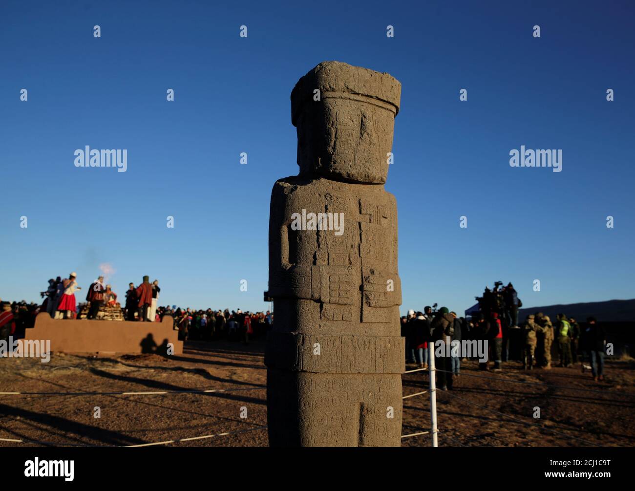 El Monolito Bennett Es Visto Durante Una Ceremonia De Solsticio De Invierno Que Coincide Con El Ano Nuevo Indigena Aymara En Tiwanaku La Paz Bolivia 21 De Junio De 2019 Reuters David Mercado