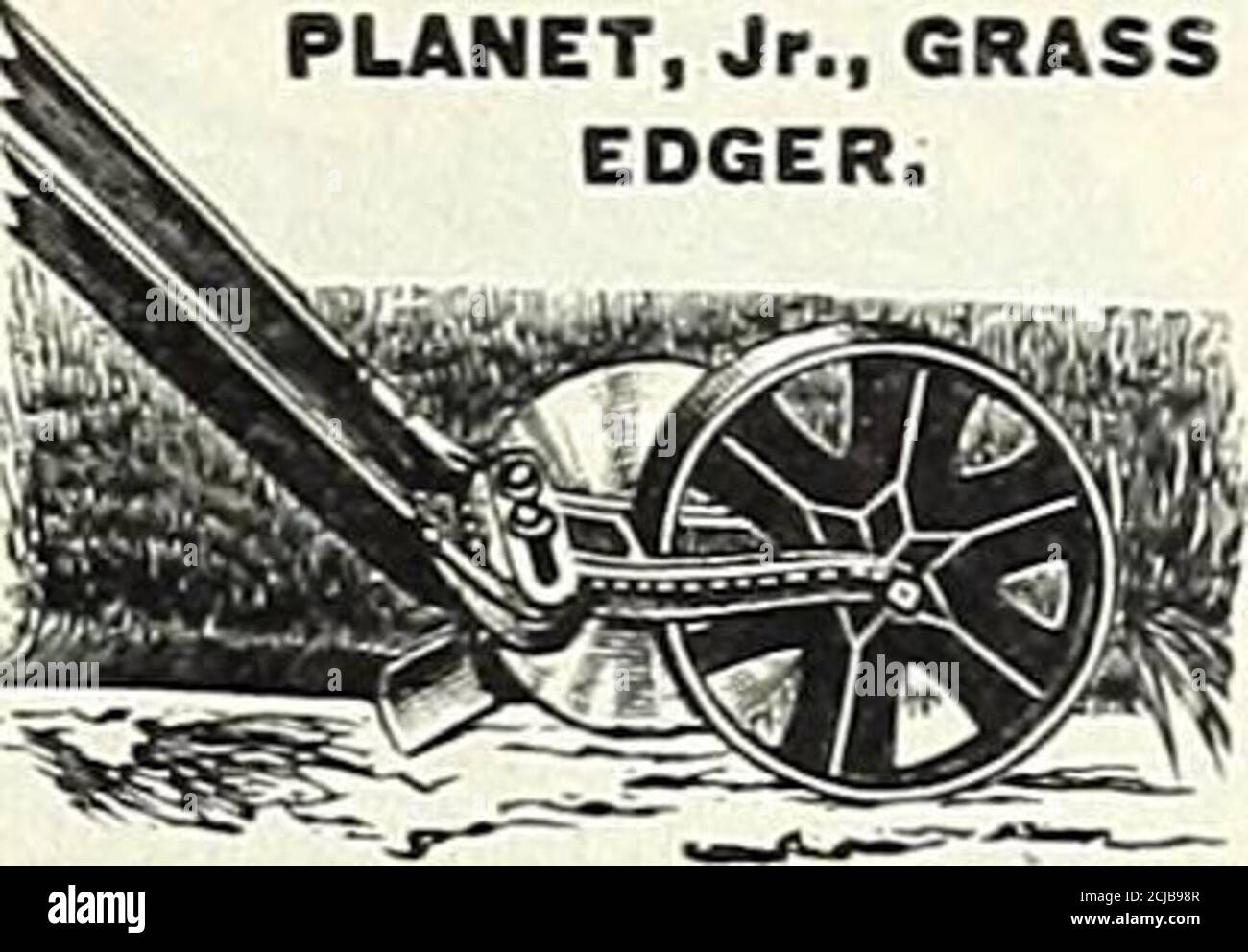 Todo para el jardín : 1906 . PLANET, Jr., GRASSEDGER... Una buena máquina  para el fledado terapéutico y fácil de los bordes de las turboras y la  limpieza de los paseos